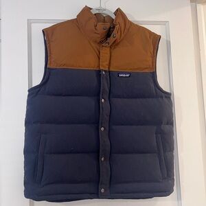 Patagonia Men's Brown and Black Puffer Vest